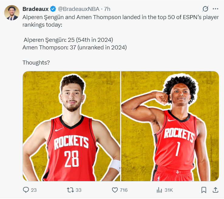 申京的评语, 土耳其球迷, 去年火箭有